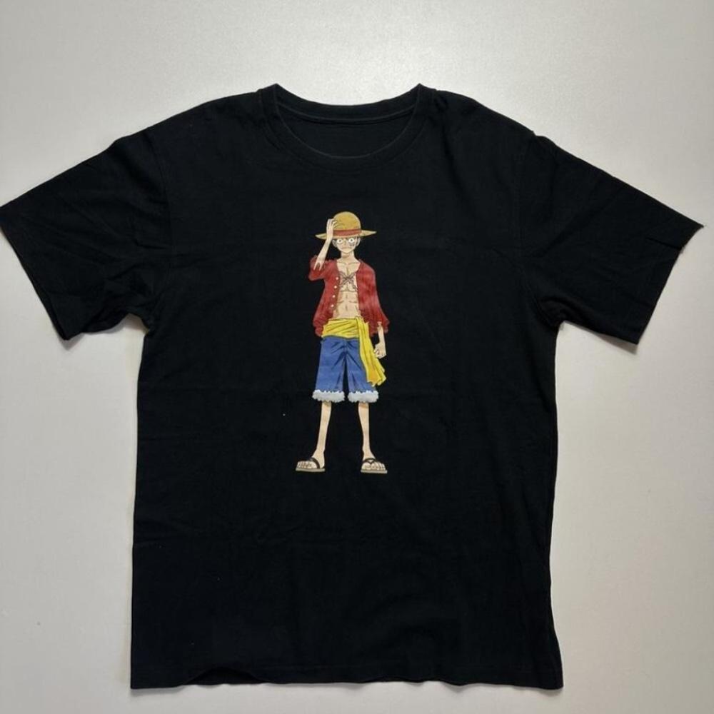 Black One Piece Luffy Cotton T-Shirt Never Worn